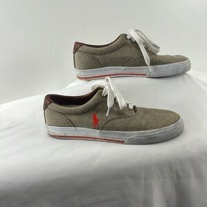 Polo Ralph Lauren Brown Canvas Sneakers Men's Size 7